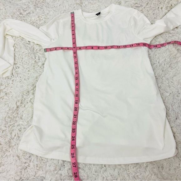 SHEIN Classic White Long Sleeve stretch maternity Shirt Size large maternity - Picture 10 of 10